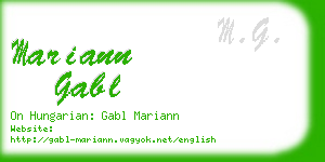 mariann gabl business card